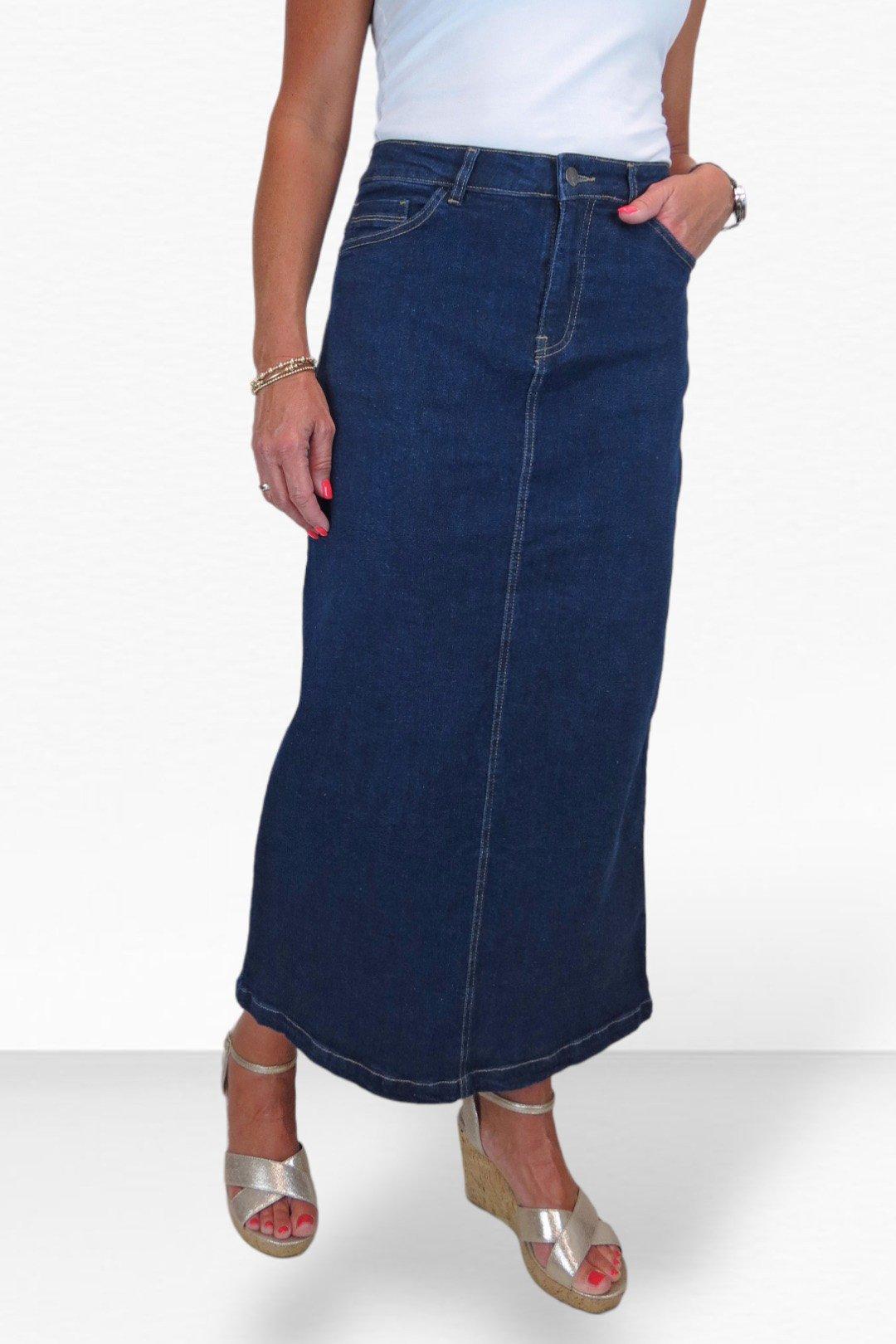 Maxi denim hotsell skirts xl